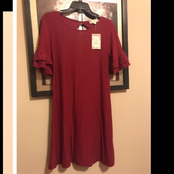Pink Rose Dresses & Skirts - NWT Red T-Shirt Swing Dress